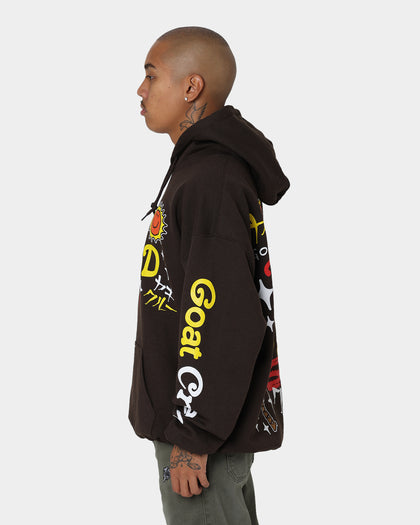 Goat Crew Life Is Good Hoodie Brown