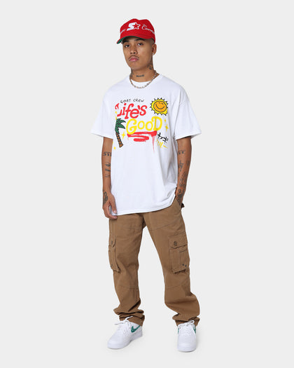 Goat Crew Life Is Good T-Shirt White