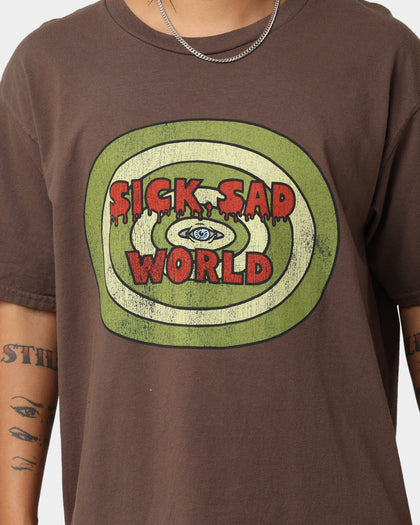 American Thrift X Daria Sick Sad World T-Shirt Brown
