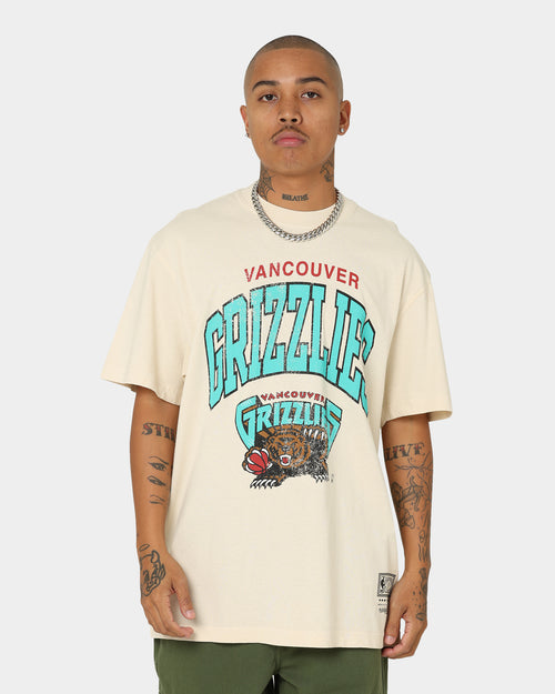 Mitchell & Ness Vancouver Grizzlies XL Arch Vintage T-Shirt Sand