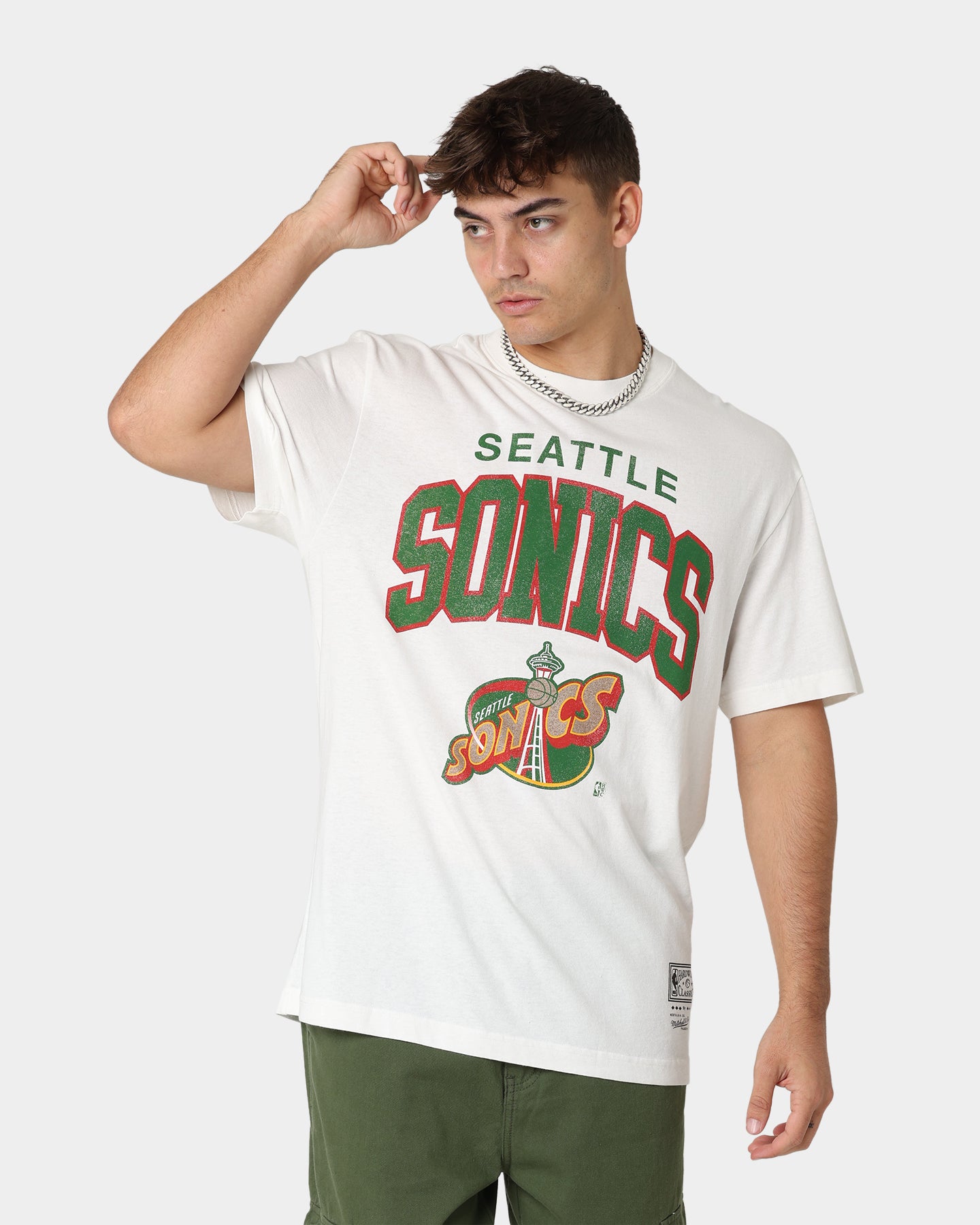 Mitchell & Ness Seattle Supersonics XL Arch Vintage T-Shirt