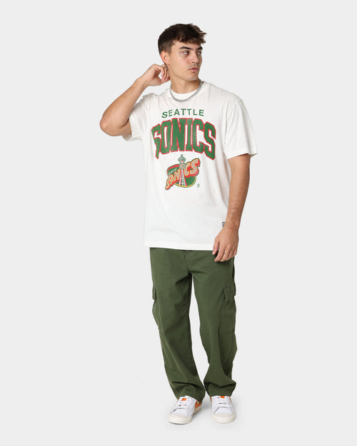Mitchell & Ness Seattle Supersonics XL Arch Vintage T-Shirt Vintage White