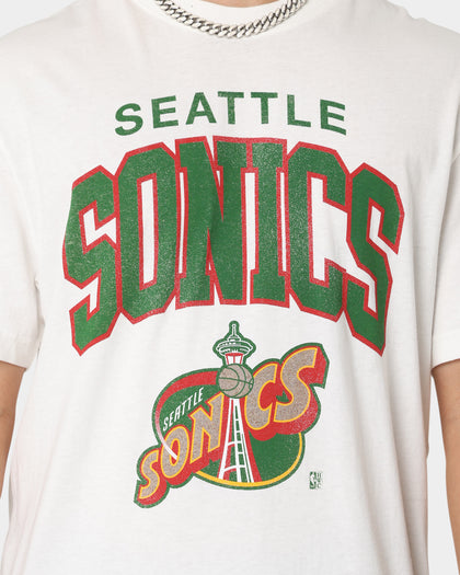 Mitchell & Ness Seattle Supersonics XL Arch Vintage T-Shirt Vintage White
