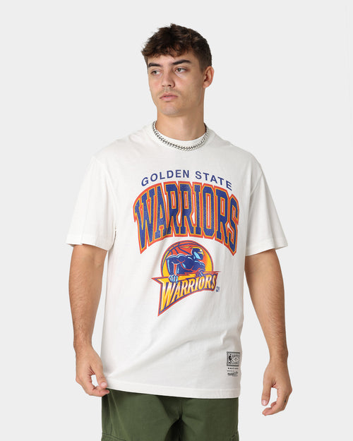 Mitchell & Ness Golden State Warriors XL Arch Vintage T-Shirt Vintage White