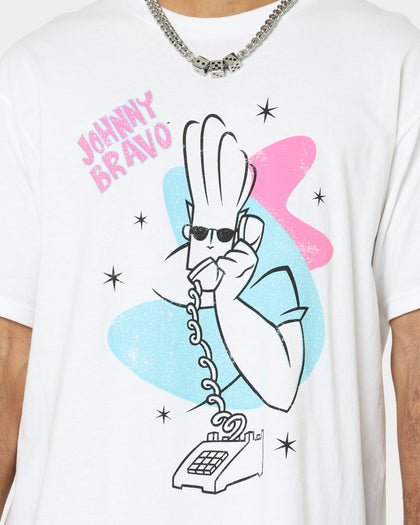 American Thrift X Johnny Bravo Dial-A-Hunk T-Shirt White