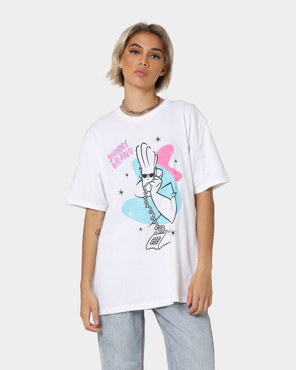 American Thrift X Johnny Bravo Dial-A-Hunk T-Shirt White