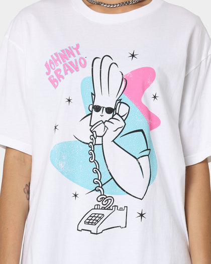 American Thrift X Johnny Bravo Dial-A-Hunk T-Shirt White