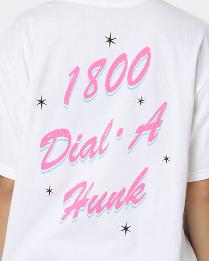 American Thrift X Johnny Bravo Dial-A-Hunk T-Shirt White