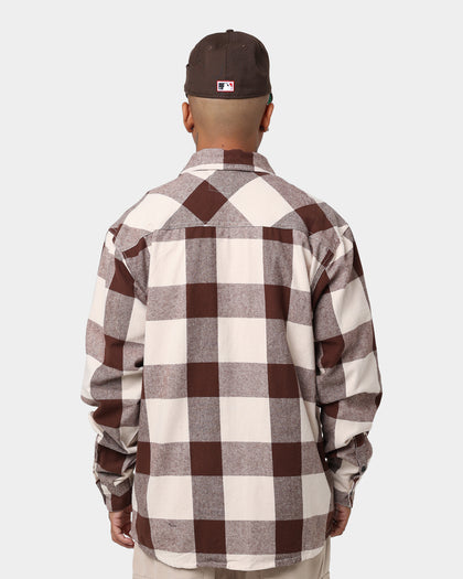 Karl Kani Chest Signature Flannel Shirt Cream