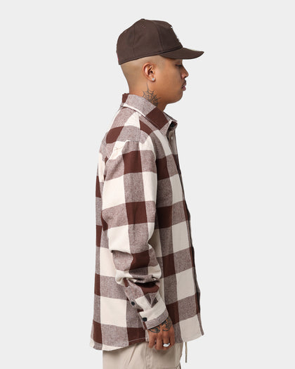 Karl Kani Chest Signature Flannel Shirt Cream