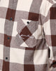 Karl Kani Chest Signature Flannel Shirt Cream
