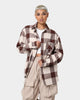 Karl Kani Chest Signature Flannel Shirt Cream