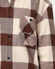 Karl Kani Chest Signature Flannel Shirt Cream