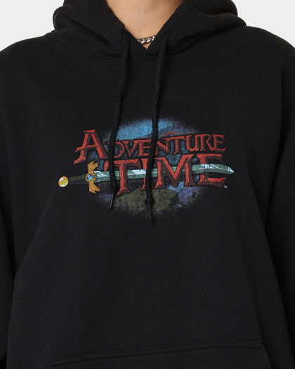 American Thrift X Adventure Time What Time Is It Vintage Hoodie Black Wash