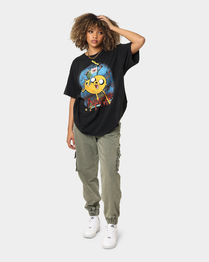 American Thrift X Adventure Time What Time Is It Vintage T-Shirt Black Wash