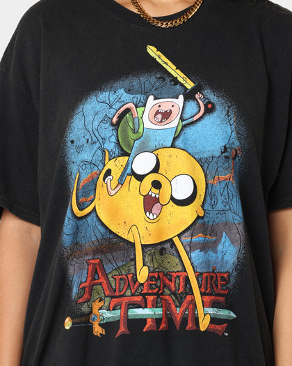 American Thrift X Adventure Time What Time Is It Vintage T-Shirt Black Wash
