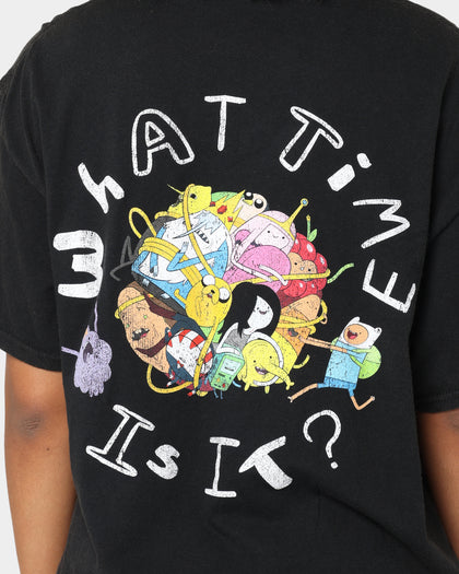 American Thrift X Adventure Time What Time Is It Vintage T-Shirt Black Wash