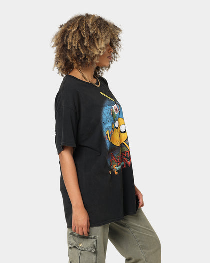 American Thrift X Adventure Time What Time Is It Vintage T-Shirt Black Wash
