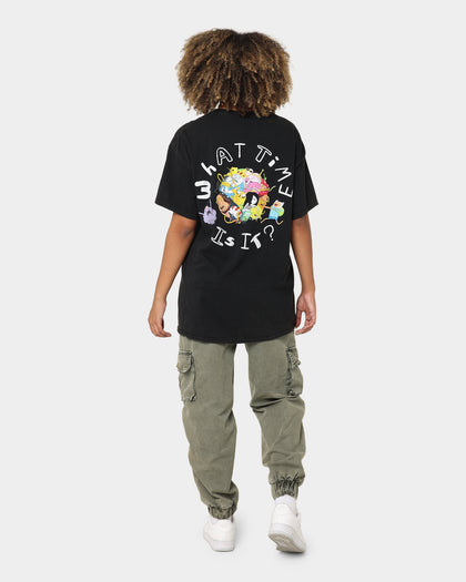 American Thrift X Adventure Time What Time Is It Vintage T-Shirt Black Wash