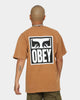 OBEY Eyes Icon 2 T-Shirt Brown Sugar