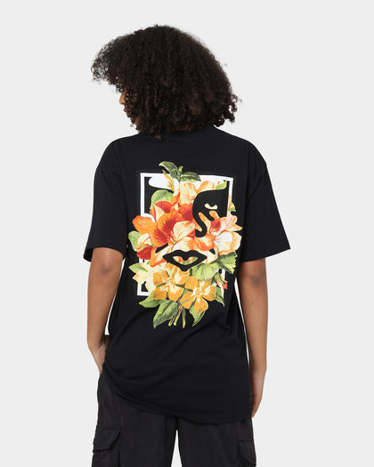 OBEY Floral Icon Face T-Shirt Black