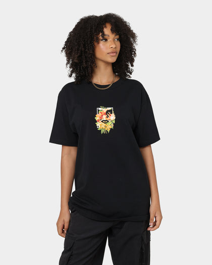 OBEY Floral Icon Face T-Shirt Black