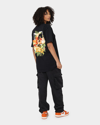 OBEY Floral Icon Face T-Shirt Black