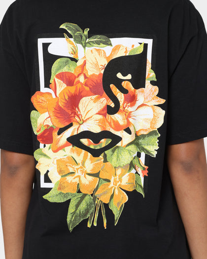 OBEY Floral Icon Face T-Shirt Black