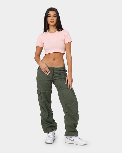 Champion Women's Heritage 90s Logo T-Shirt Primer Pink