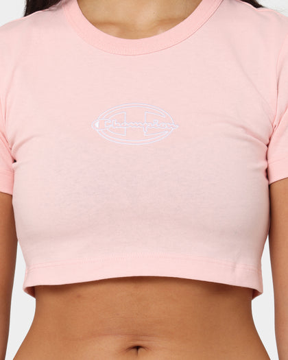 Champion Women's Heritage 90s Logo T-Shirt Primer Pink