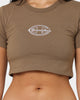 Champion Women's Heritage 90s Logo T-Shirt Midway Brown
