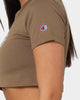 Champion Women's Heritage 90s Logo T-Shirt Midway Brown