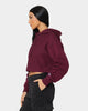 Champion Women's Reverse Weave Tonal Crop Hoodie Dark Berry Purple