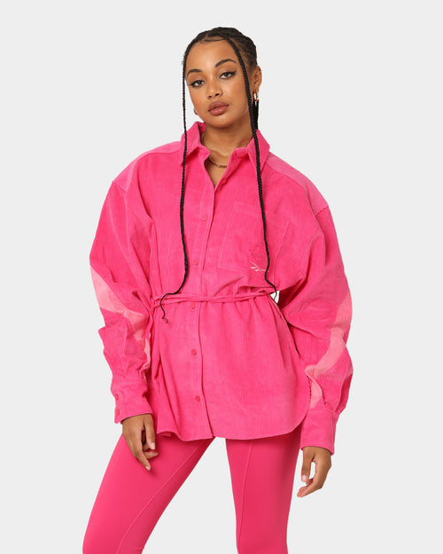 Reebok Women's Cardi B X Reebok Corduroy Cover Up Pink Fusion
