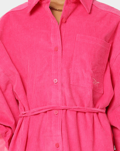 Reebok Women's Cardi B X Reebok Corduroy Cover Up Pink Fusion