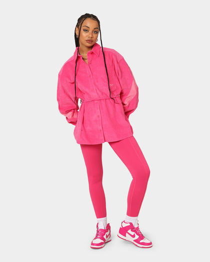 Reebok Women's Cardi B X Reebok Corduroy Cover Up Pink Fusion