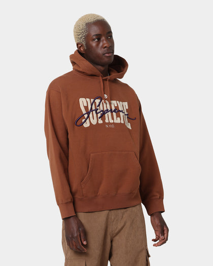 Supreme Embroidered Chenille Hoodie Brown