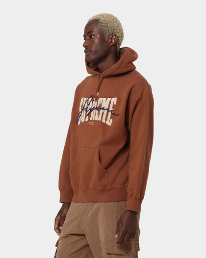 Supreme Embroidered Chenille Hoodie Brown