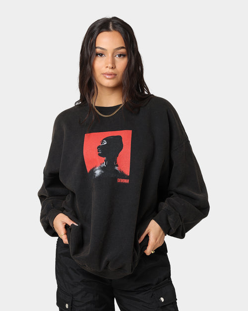 The Batman Catwoman Vintage Crewneck Black