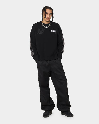 Loiter Void Knit Sweater Black