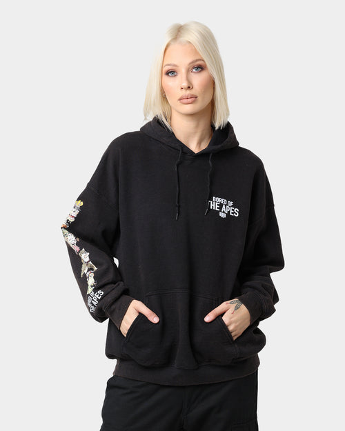 Culture Kings x Champ Medici "Bored Of The Apes" #6368 Vintage Hoodie Washed Black