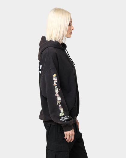 Culture Kings x Champ Medici "Bored Of The Apes" #6368 Vintage Hoodie Washed Black