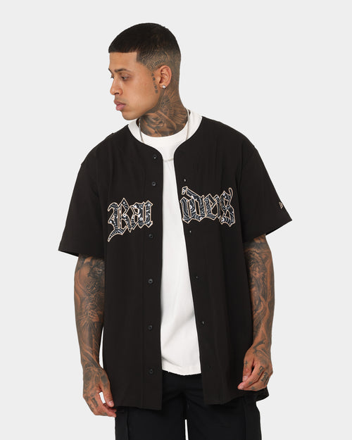 New Era Las Vegas Raiders Paisley Button Up T-Shirt Black