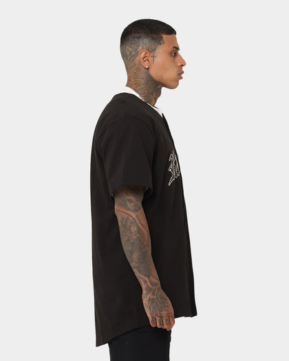 New Era Las Vegas Raiders Paisley Button Up T-Shirt Black