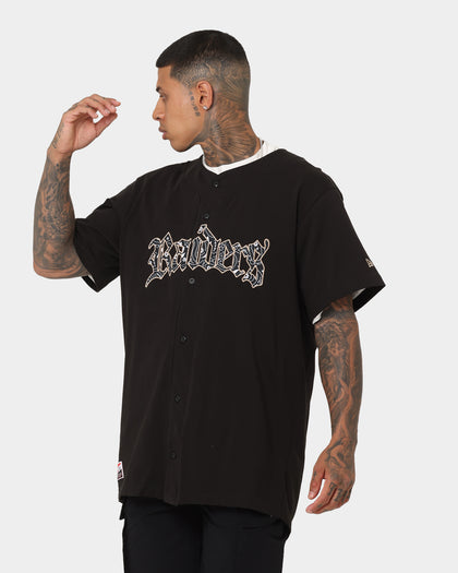 New Era Las Vegas Raiders Paisley Button Up T-Shirt Black