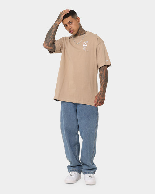New Era Los Angeles Dodgers Mini Paisley T-Shirt Beige Over