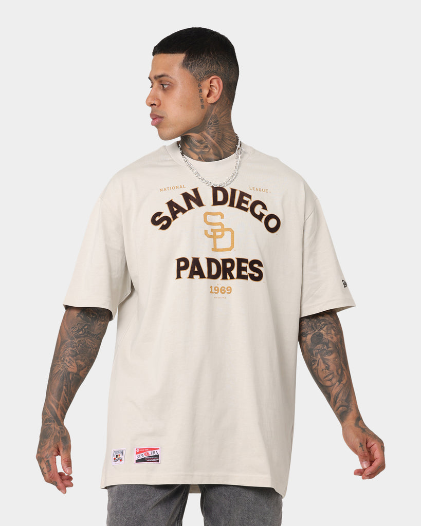 New Era San Diego Padres Heritage Logo T-Shirt Beige/Khaki