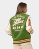 Lifted Anchors "Champion" Letterman Jacket Olive/Orange