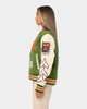 Lifted Anchors "Champion" Letterman Jacket Olive/Orange