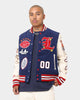 Lifted Anchors "Champion" Letterman Jacket Blue/Red